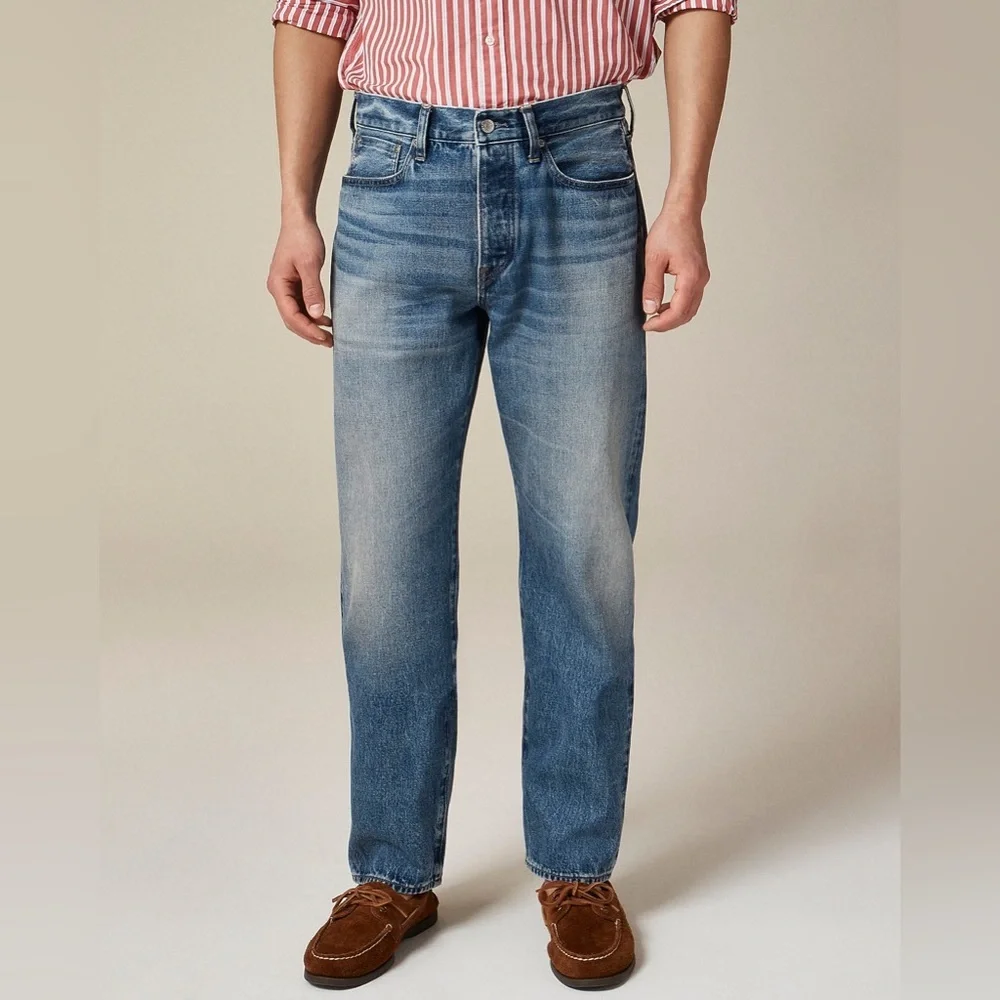 J Crew Classic jean in medium wash Japanese selvedge denim CJ169